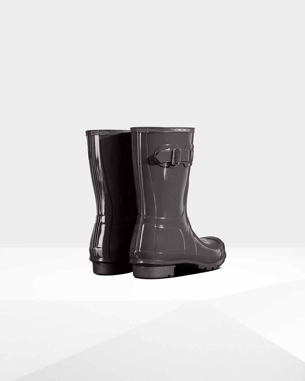 Botas de Lluvia Cortas Hunter Mujer - Original Gloss - Grises - MWYJSFG-29